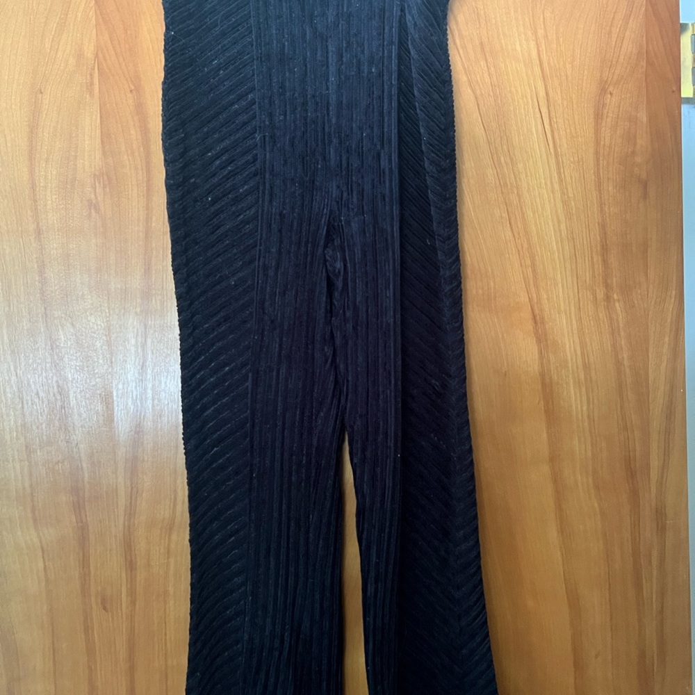 Free People Black Wide Leg Pants